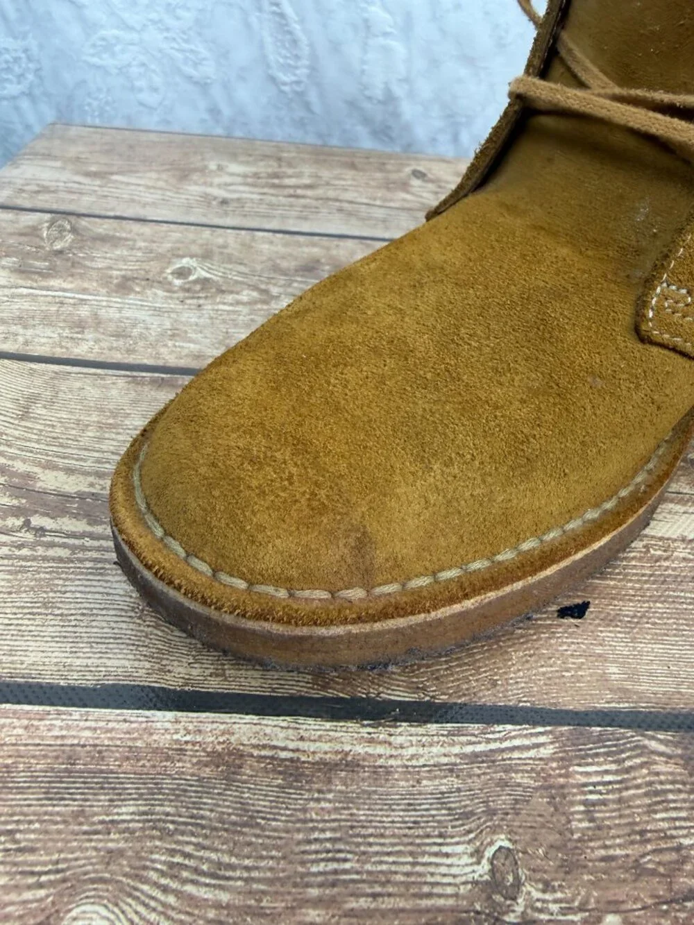 Clarks Men’s Brown Tan Suede Chukka Desert Boots Lace Up Ankle Size 10